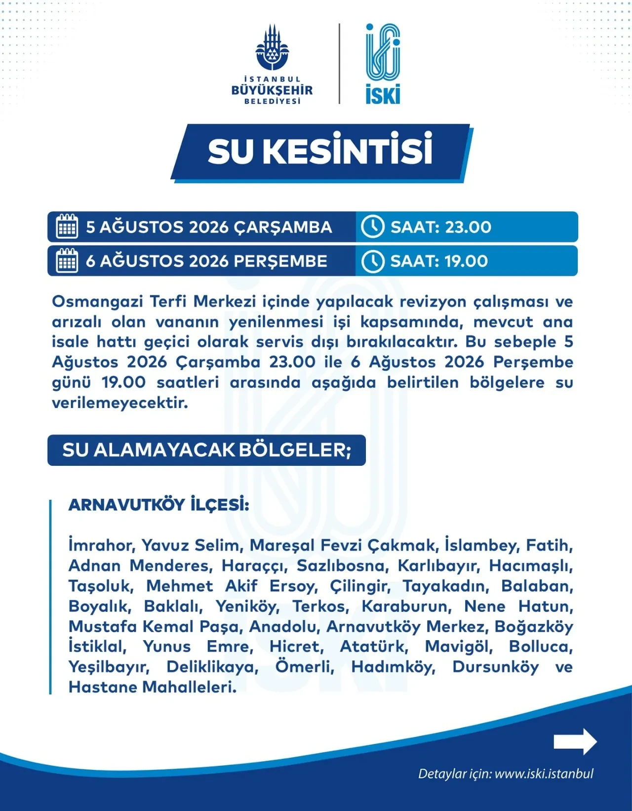 5 6 Agustos Iski Istanbul Su Kesintisi 2026 Istanbulda Sular Ne Zaman Gelecek Iste Su 3351727 202608051621 3