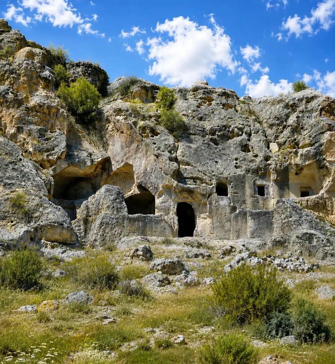 Gümüşhane’nin kayalara oyulan tarihi Çakırkaya Manastırı
