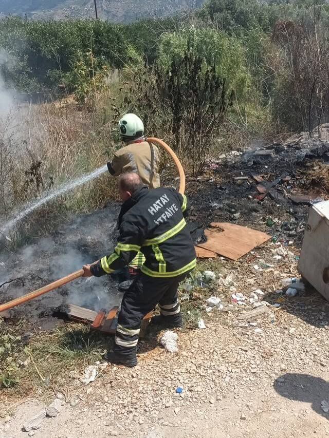 Samandağ Yeni Mahalle’de bahçe yangını