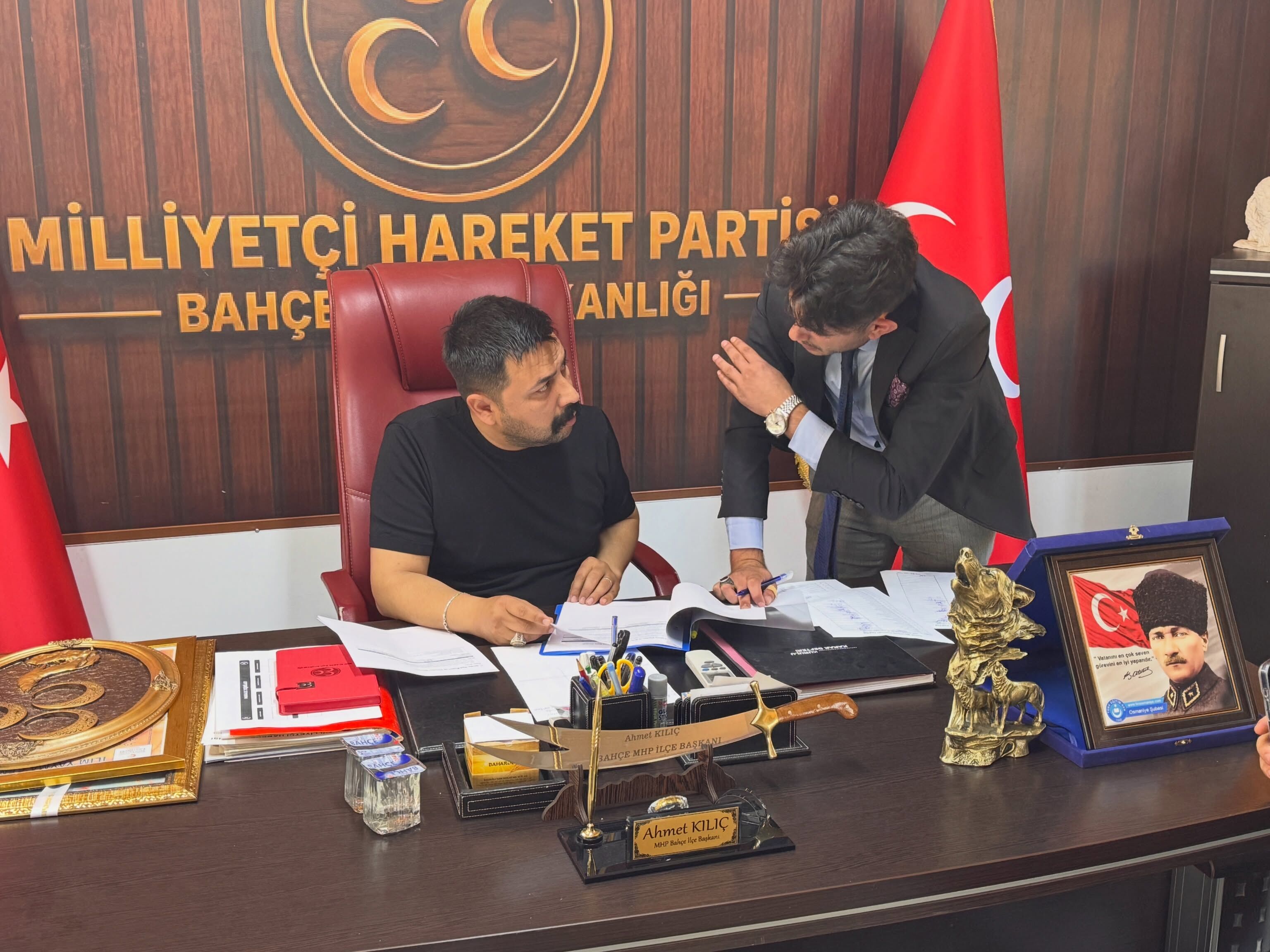 MHP Bahçe İlçe Başkanı Ahmet Kılıç’tan toplantı