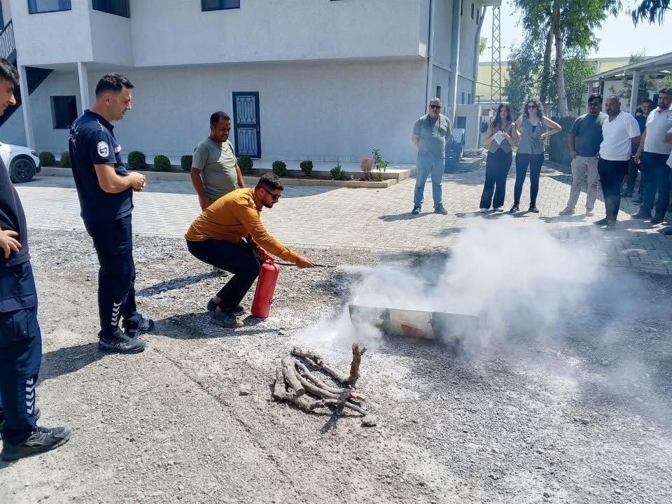 Arsuz’da personele yangın eğitimi ve tatbikat-1