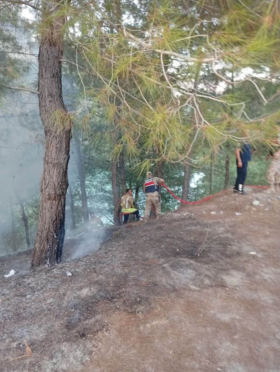 Yayladağı Barajı’nda orman yangını kontrol altında