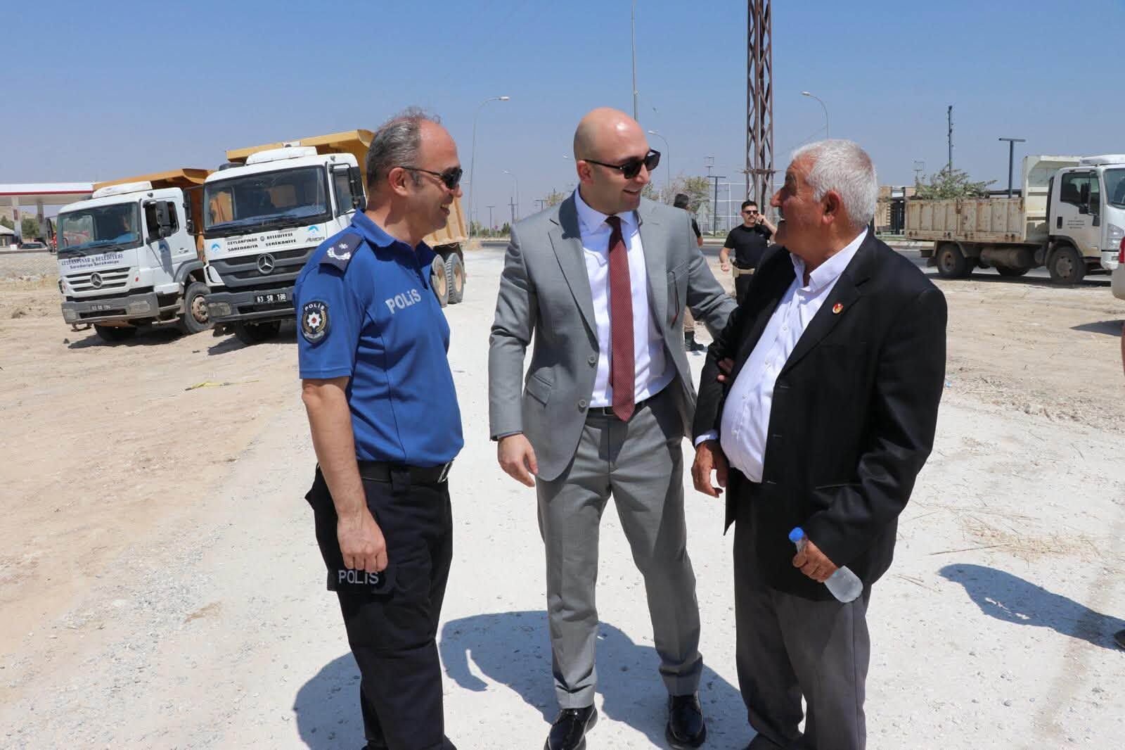 Ceylanpınar Kaymakamı Çakal’dan Yol Kontrol Noktası İncelemesi