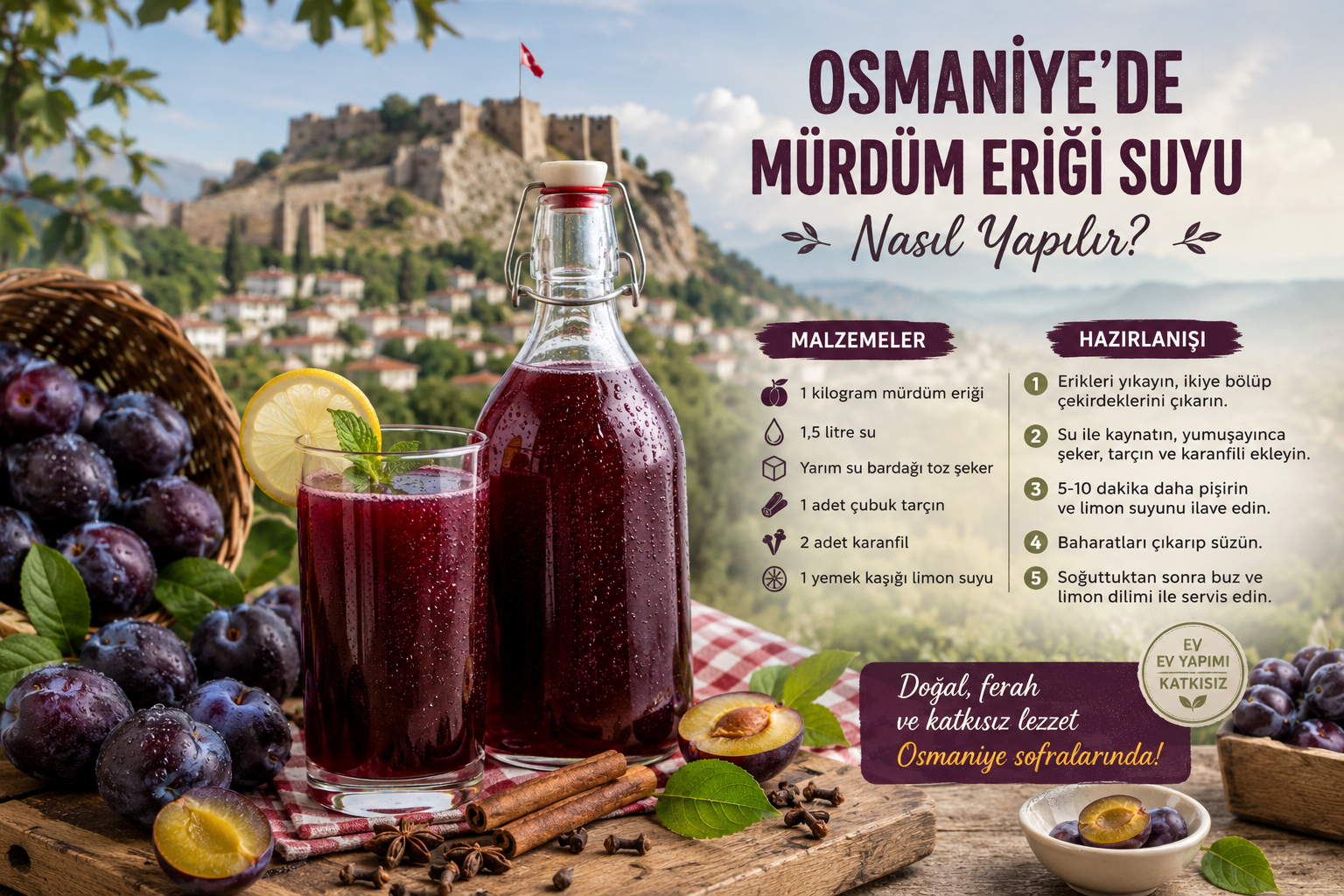 Osmaniye’de Mürdüm Eriği Suyu Nasıl Yapılır-1