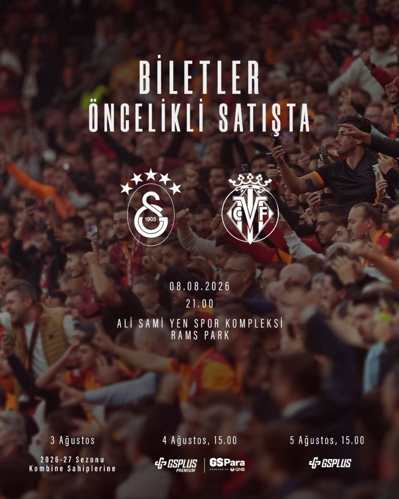 Galatasaray’ın Villarreal Maçı Ne Zaman Bilet Kaç Tl3