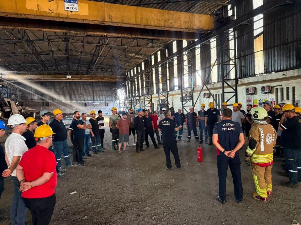 Hbb İtfaiyesi’nden Payas Osb’de Yangın Eğitimi