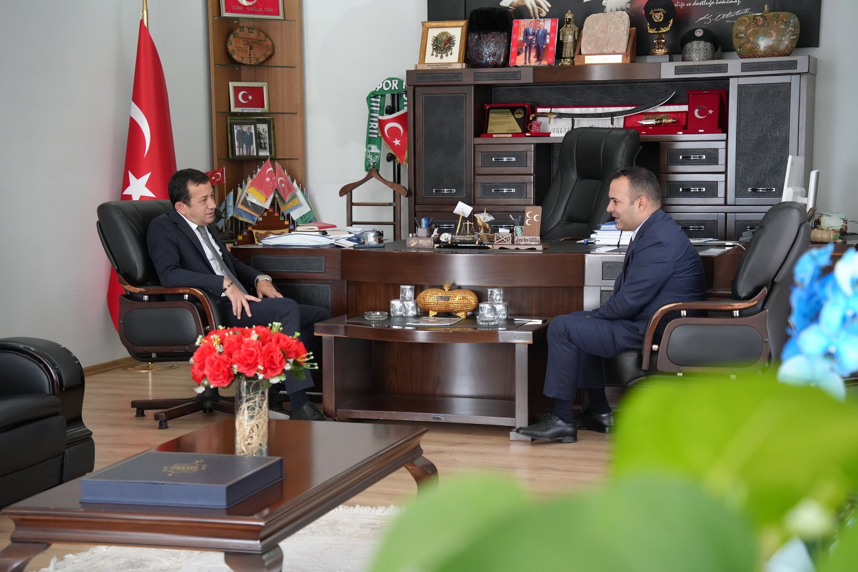 Bahçe Kaymakamı Çelik’ten Başkan Kadıoğlu’na Ziyaret