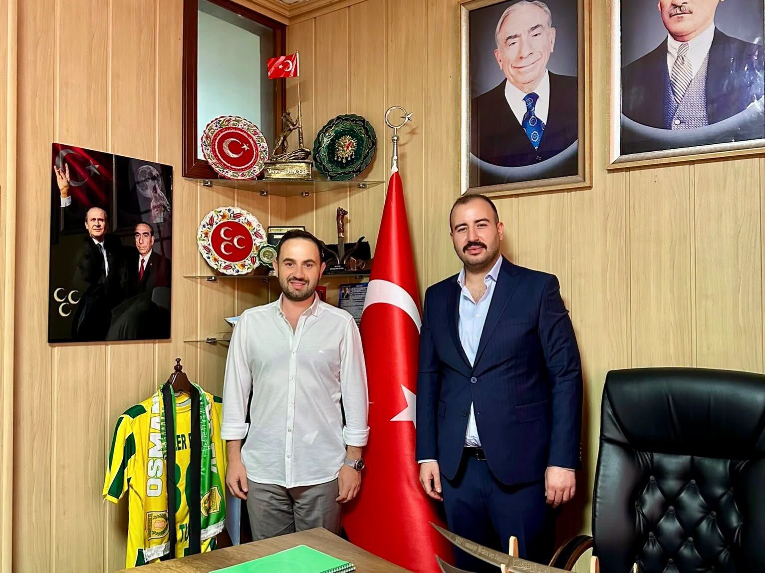 MHP Merkez İlçe Başkanı Tuncer'e İş İnsanlarından Ziyaret