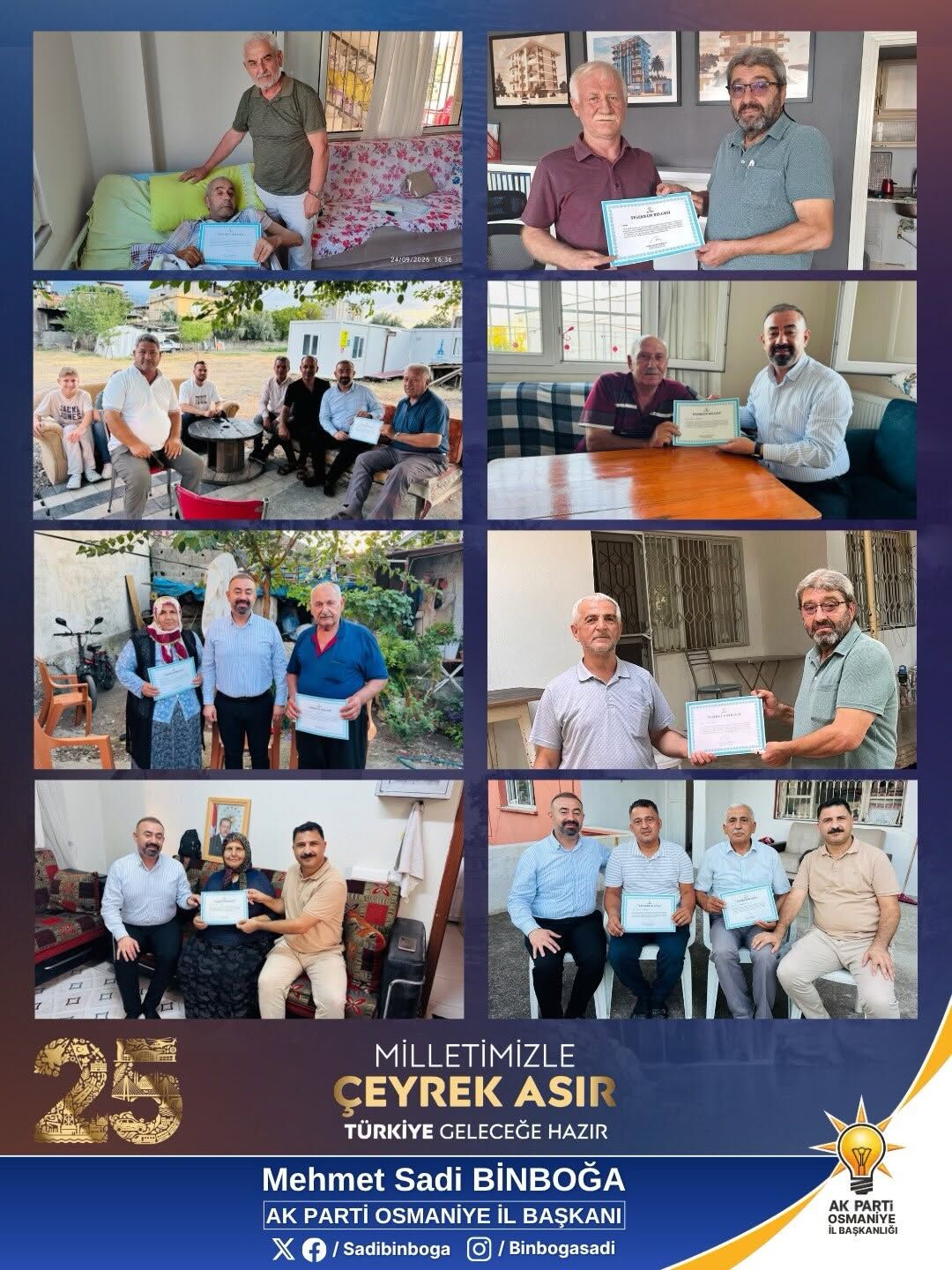 Osmaniye’de AK Parti’den Üye Hane Ziyaretleri Sürüyor