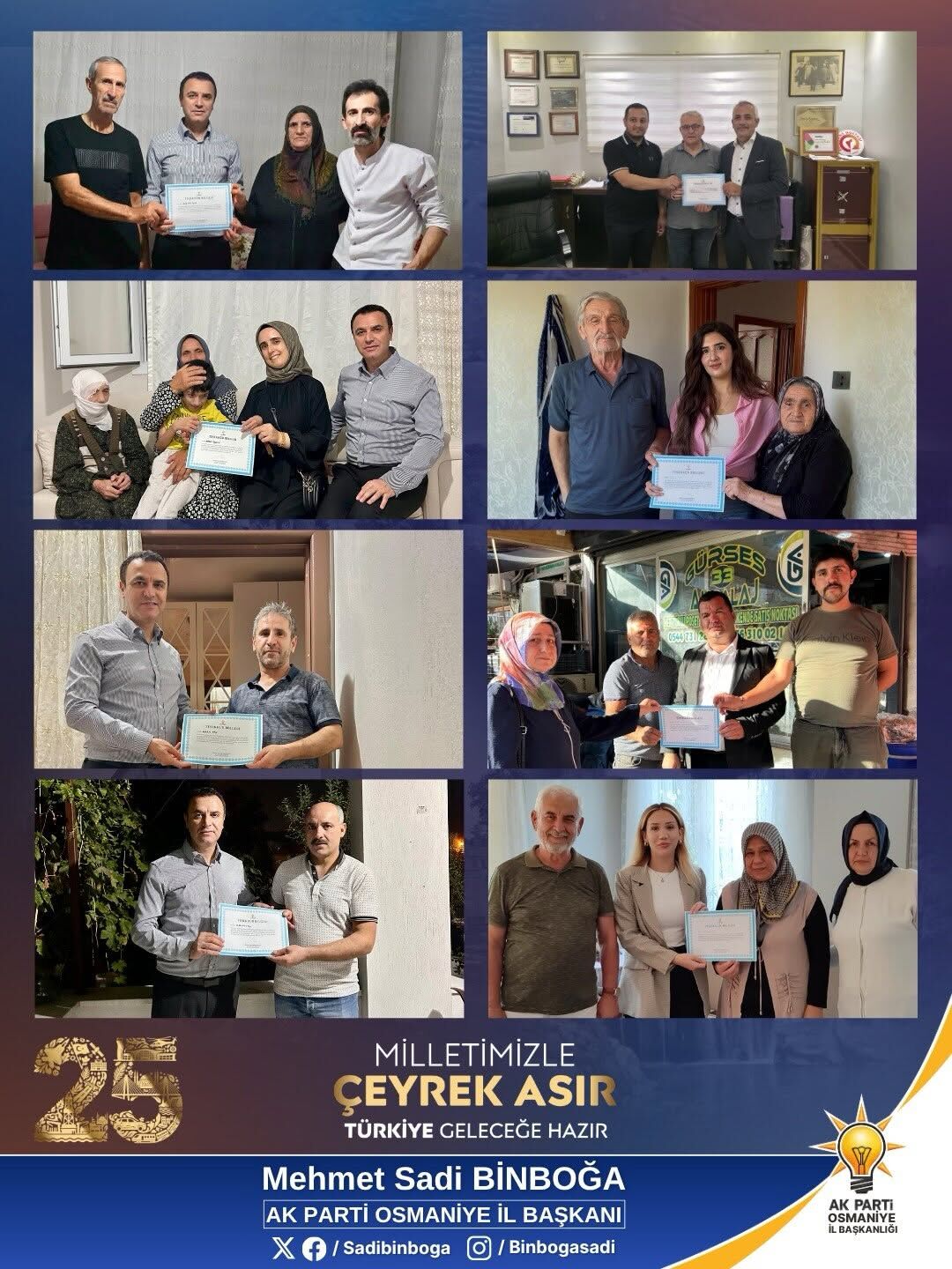 Osmaniye’de AK Parti’den Üye Hane Ziyaretleri Sürüyor