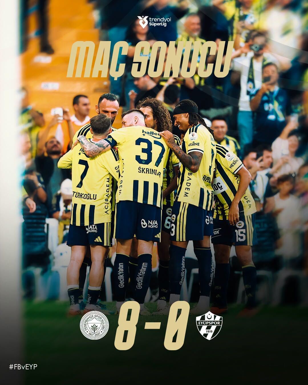 Fenerbahçe’den Eyüpspor’a 8 Gollü Tarife