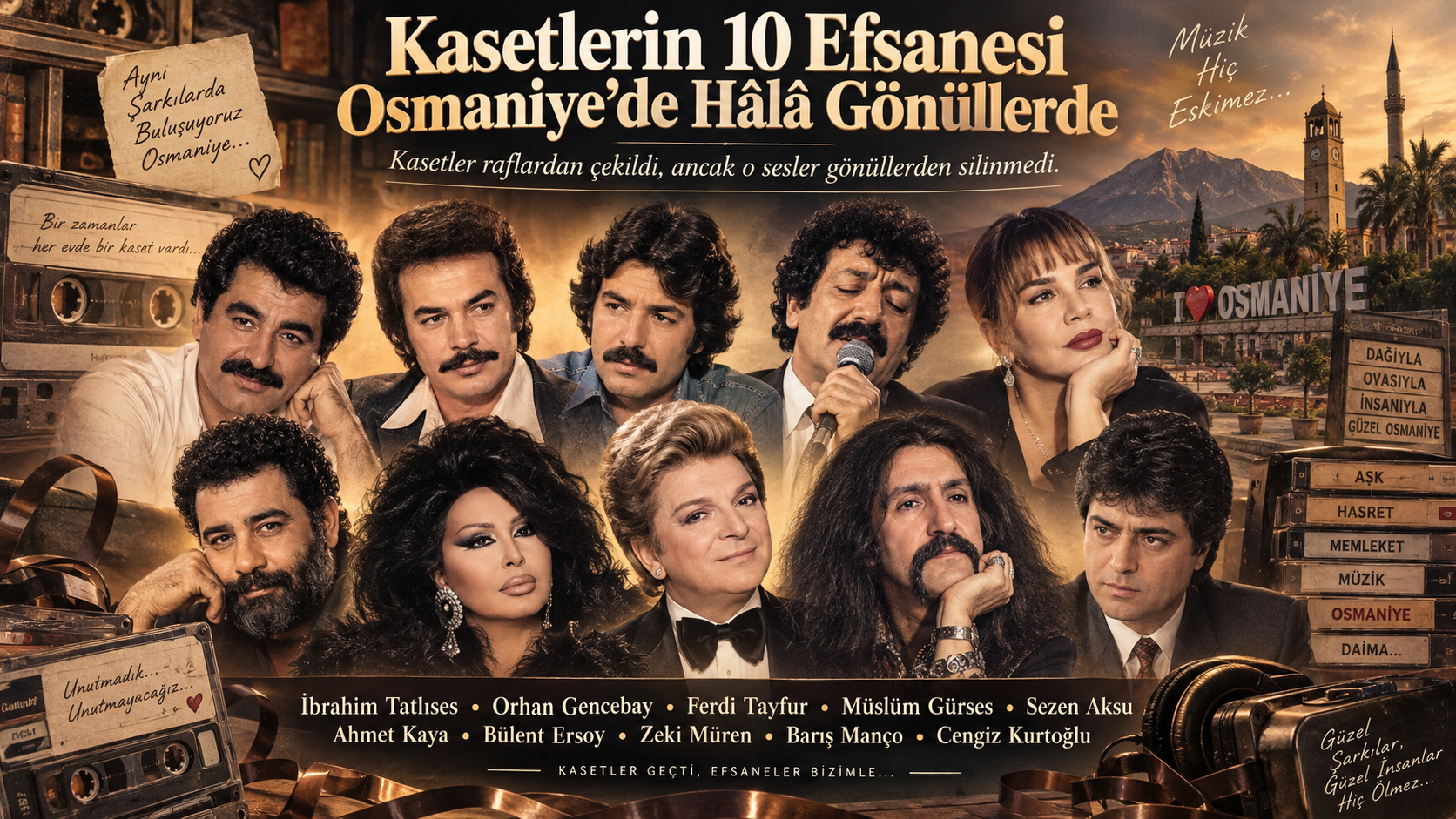 Kasetlerin 10 Efsanesi Osmaniye’de Hâlâ Gönüllerde