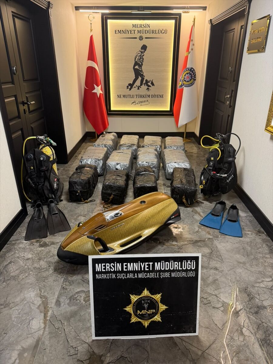 Mersin Limanı'nda kargo gemisindeki aramada 350 kilogram kokain ele geçirildi