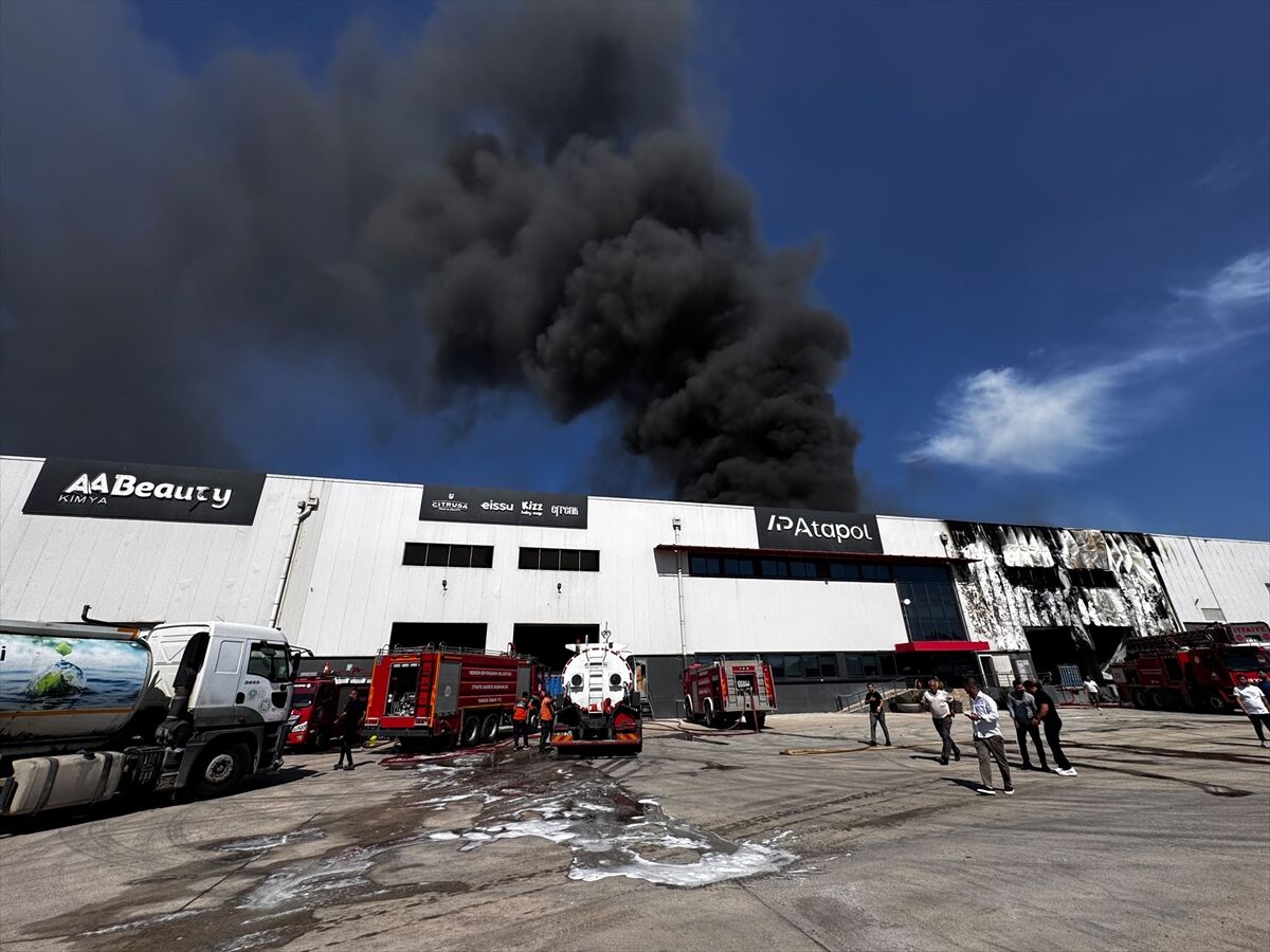 Mersin'de kimya fabrikasında yangın çıktı