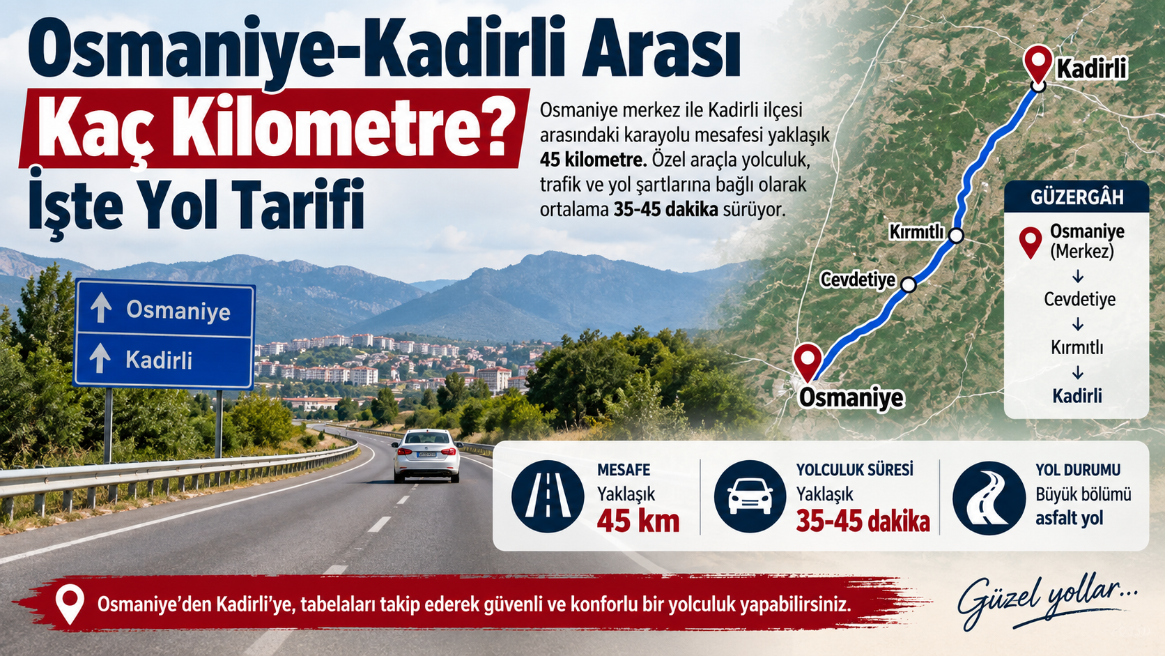 Osmaniye-Kadirli Arası Kaç Kilometre? İşte Yol Tarifi