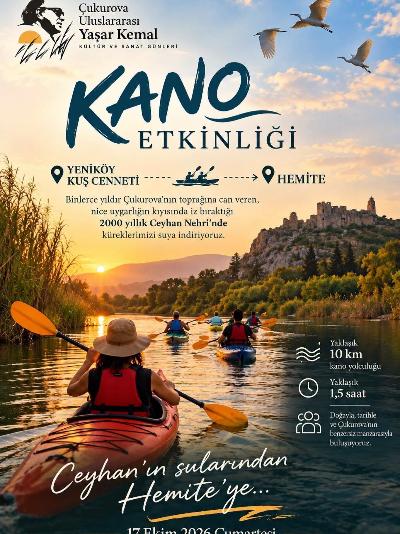 Osmaniye'de Ceyhan Nehri'nde 10 Kilometrelik Kano Turu3