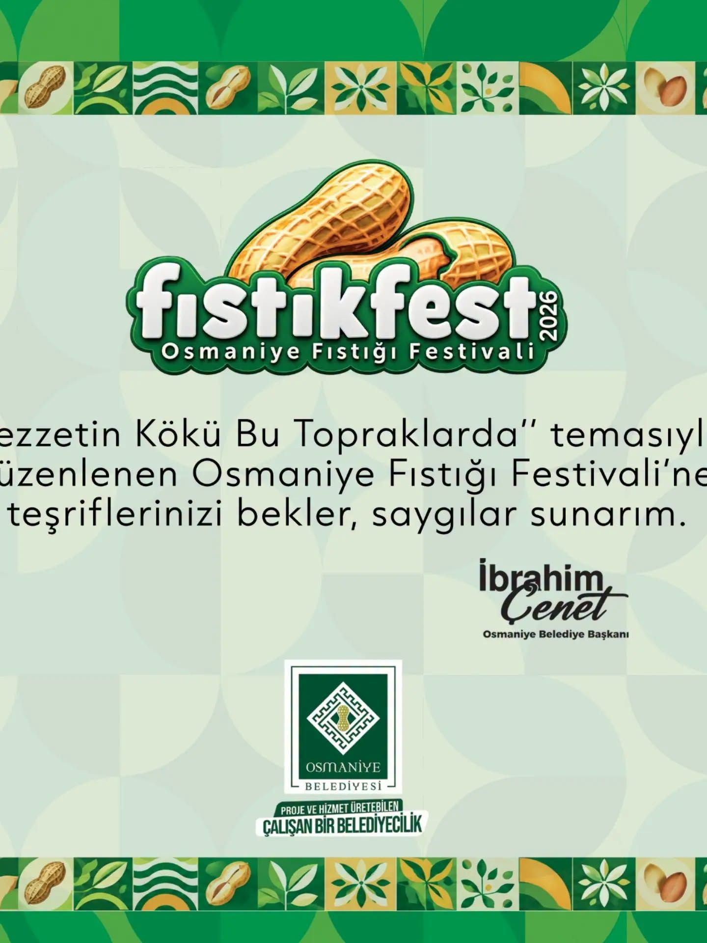 2Osmaniye’de Fıstık Festivali Coşkusu Başlıyor