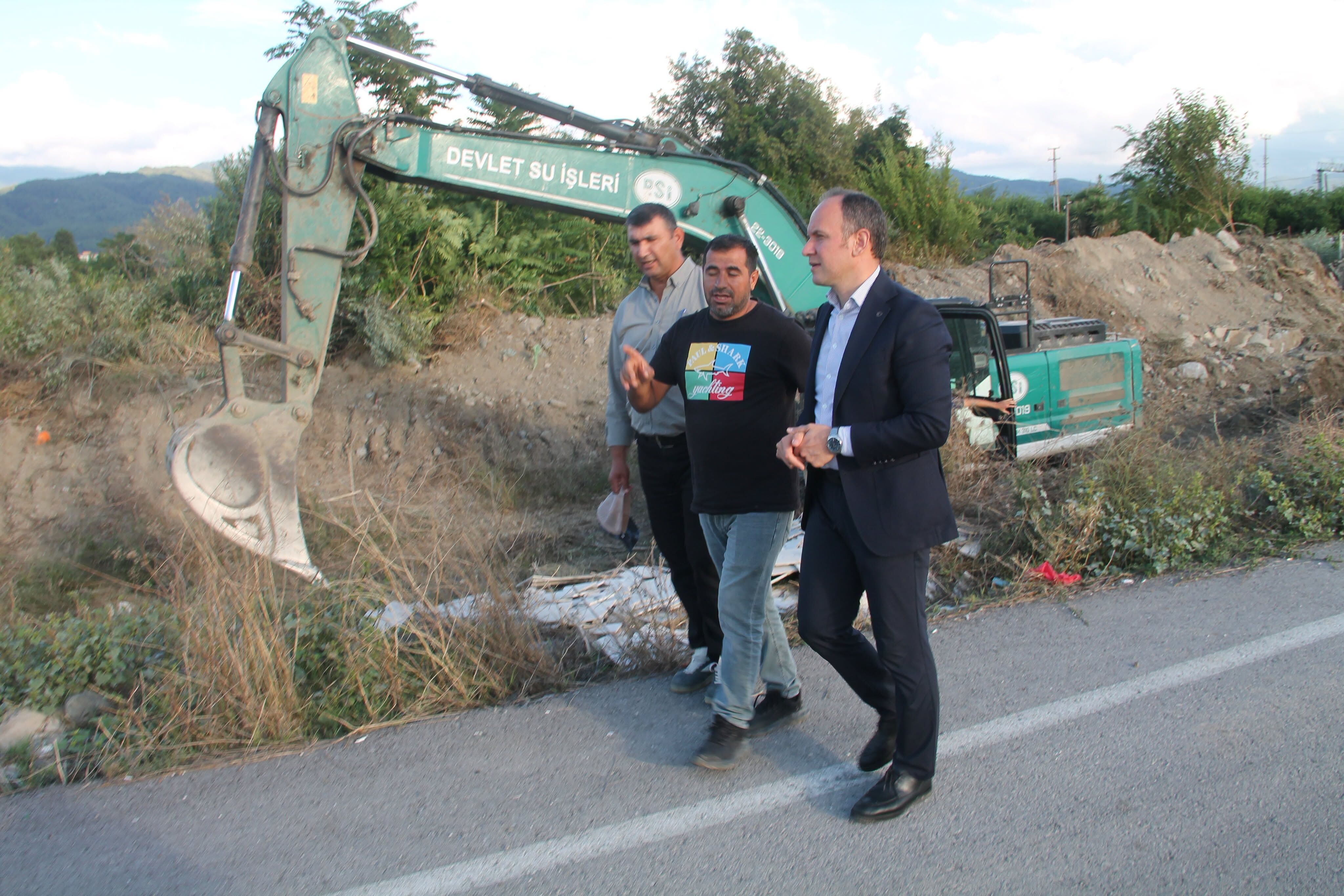Erzin’de Sel Riskine Karşı Çalışmalar Denetlendi
