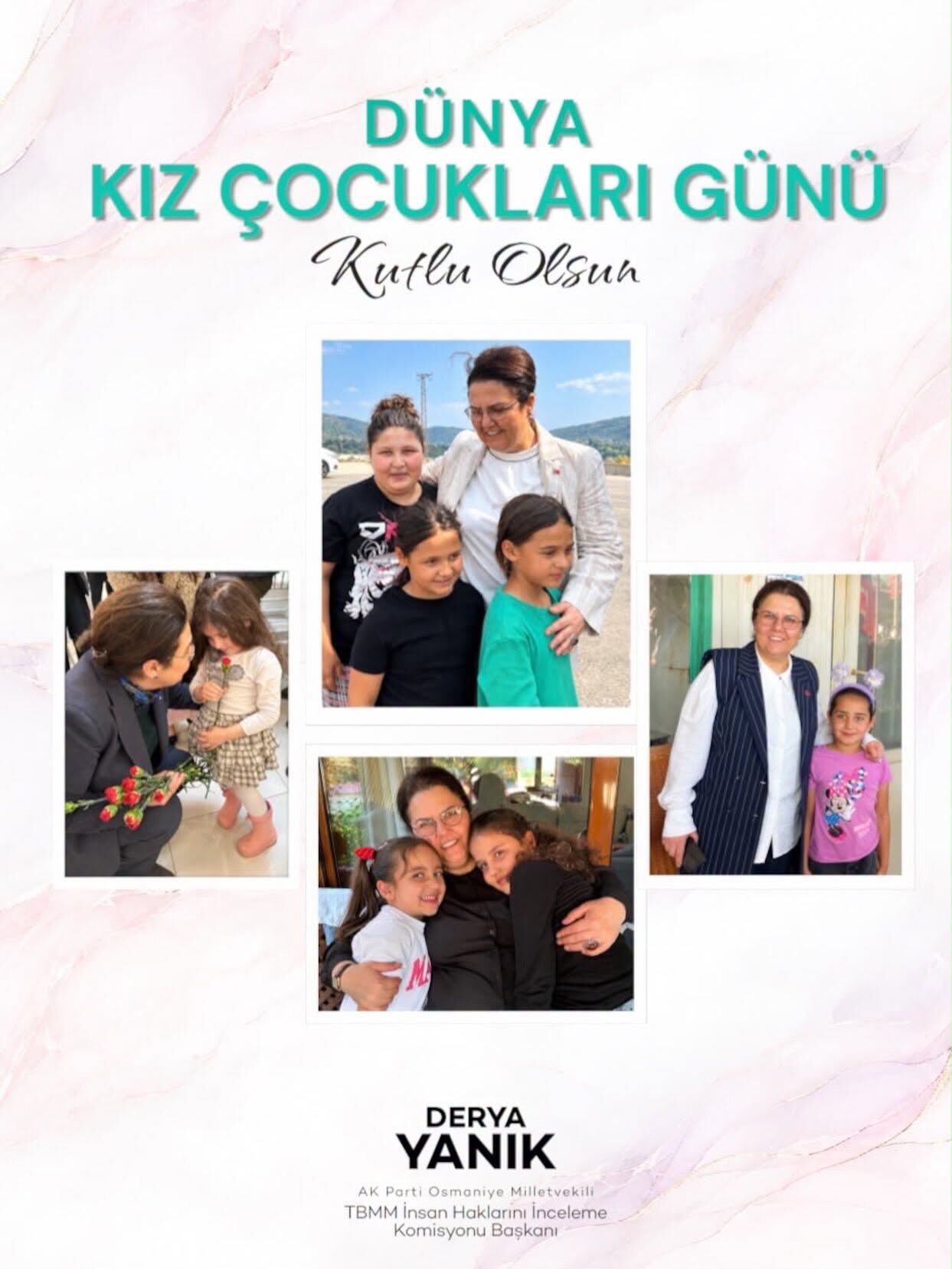 Derya Yanık’tan 11 Ekim Dünya Kız Çocukları Günü Mesajı-1