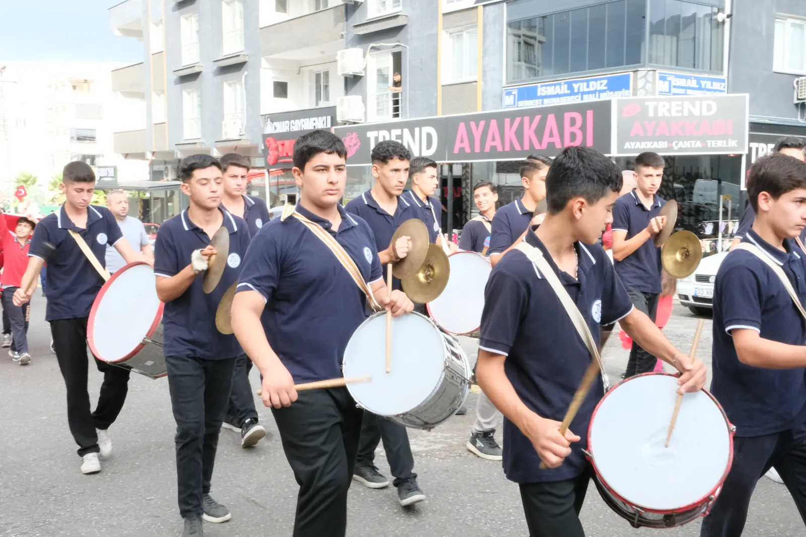 Düziçi’nde 29 Ekim Cumhuriyet Bayramı yürüyüşü bando grubu