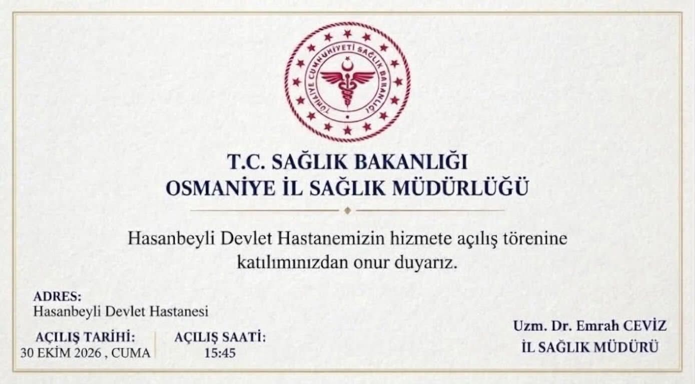Hasanbeyli Devlet Hastanesi Hizmete Açılıyor