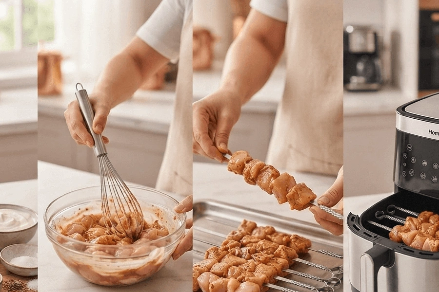 İstanbul’da Airfryer’da Tavuk Kebabı Nasıl Yapılır3