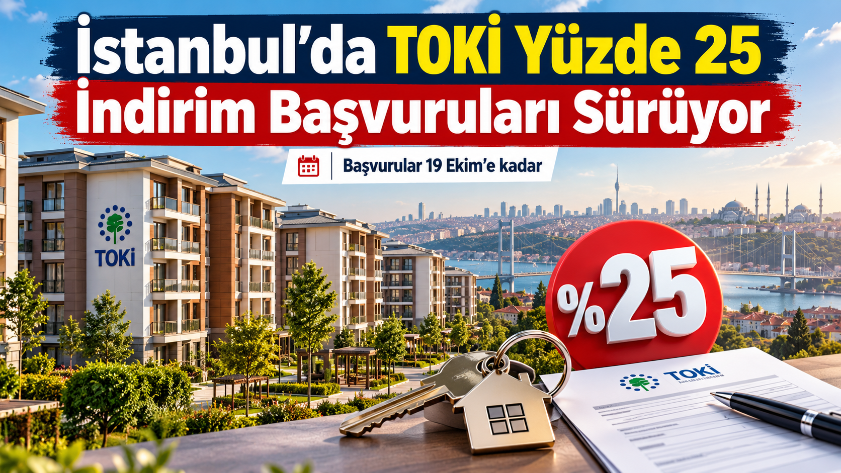 İstanbul’da TOKİ Yüzde 25 İndirim Başvuruları Sürüyor