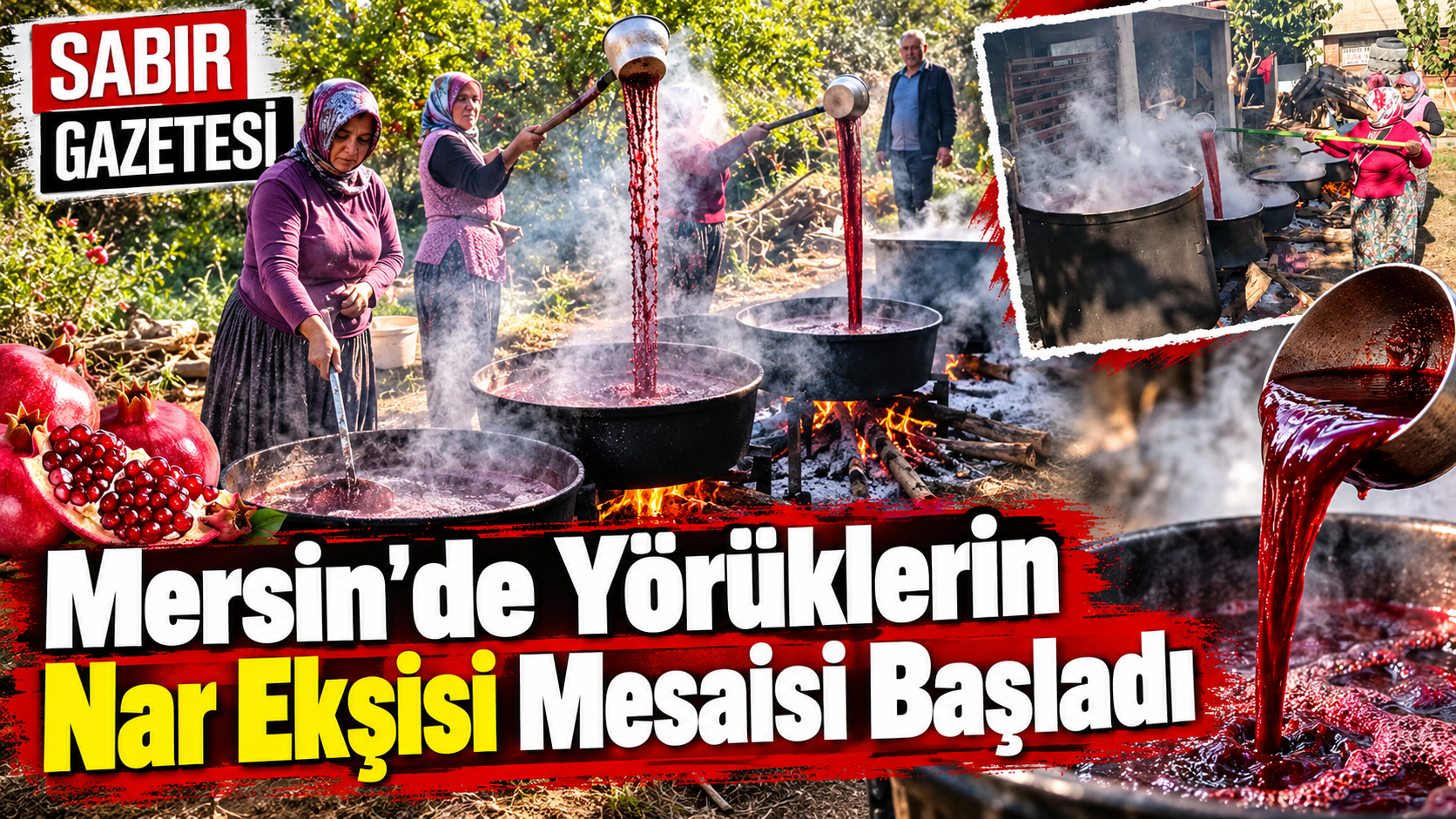 Mersin'de Yörüklerin Nar Ekşisi Mesaisi Başladı