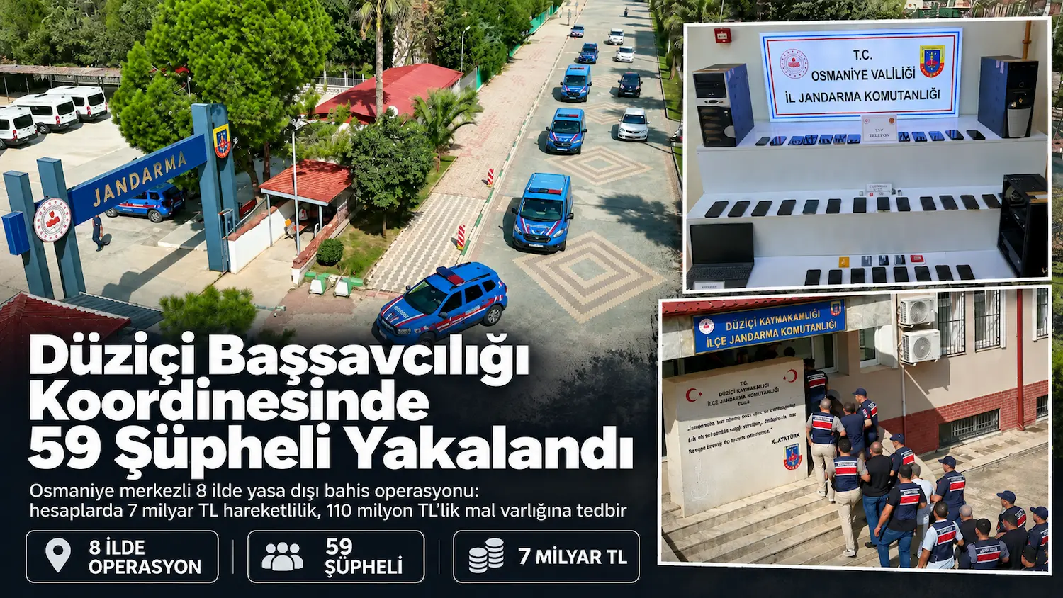 Düziçi Başsavcılığı Koordinesinde 59 Şüpheli Yakalandı