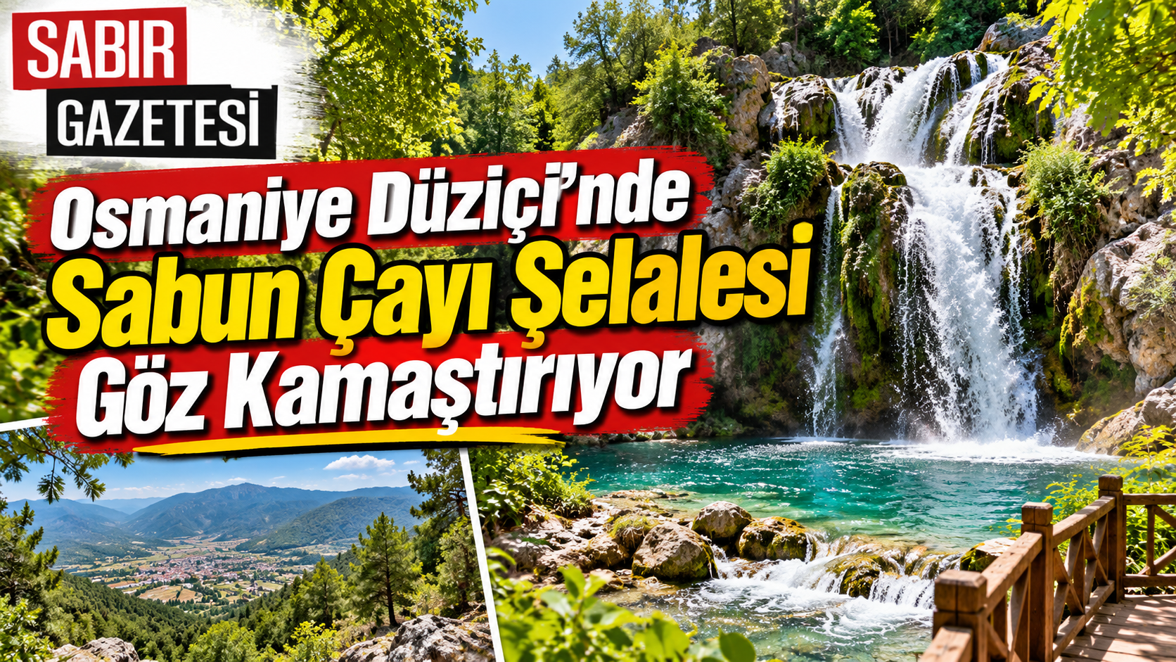 Osmaniye Düziçi’nde Sabun Çayı Şelalesi Göz Kamaştırıyor