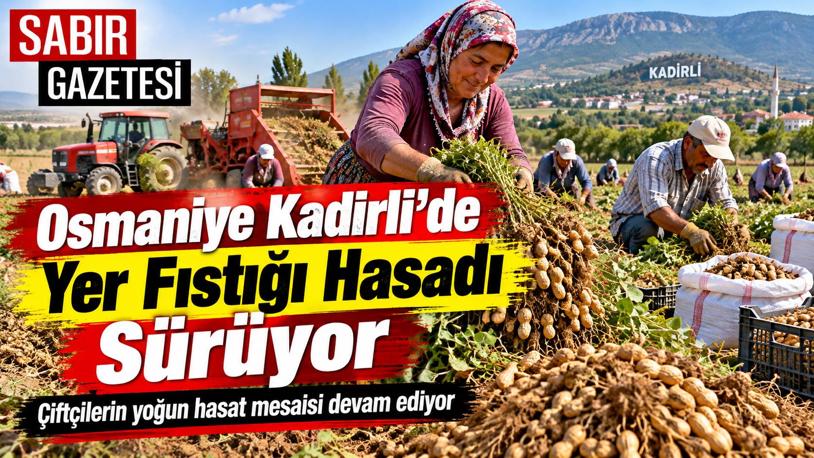 Osmaniye Kadirli’de Yer Fıstığı Hasadı Sürüyor