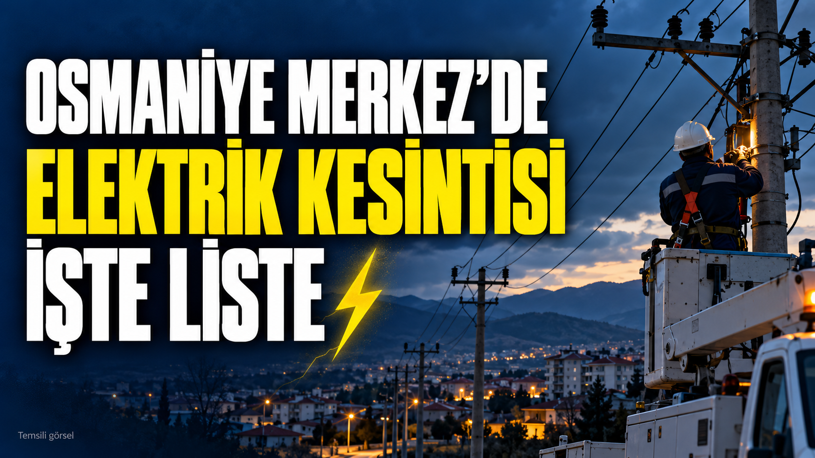 Osmaniye Merkez’de Elektrik Kesintisi: İşte Liste