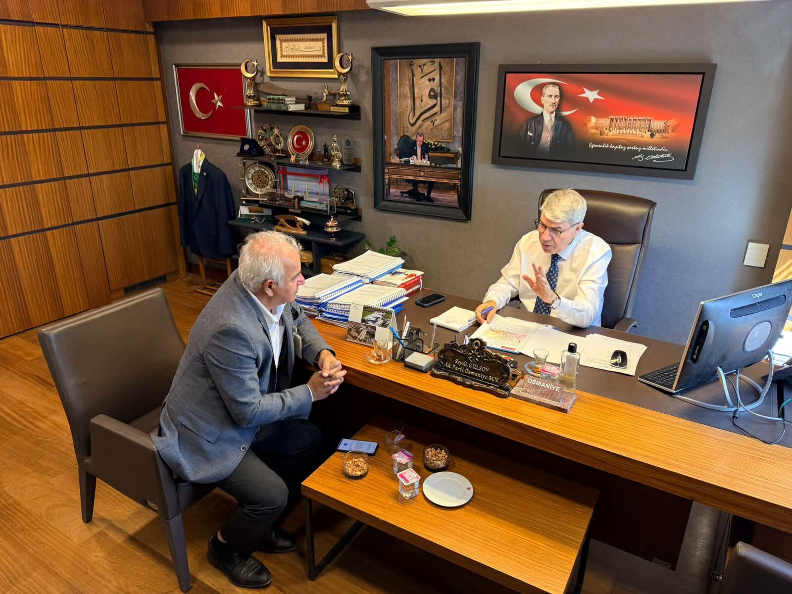 Osmaniye Milletvekili Gülsoy, Gazeteci Esef Gök’ü Ağırladı1