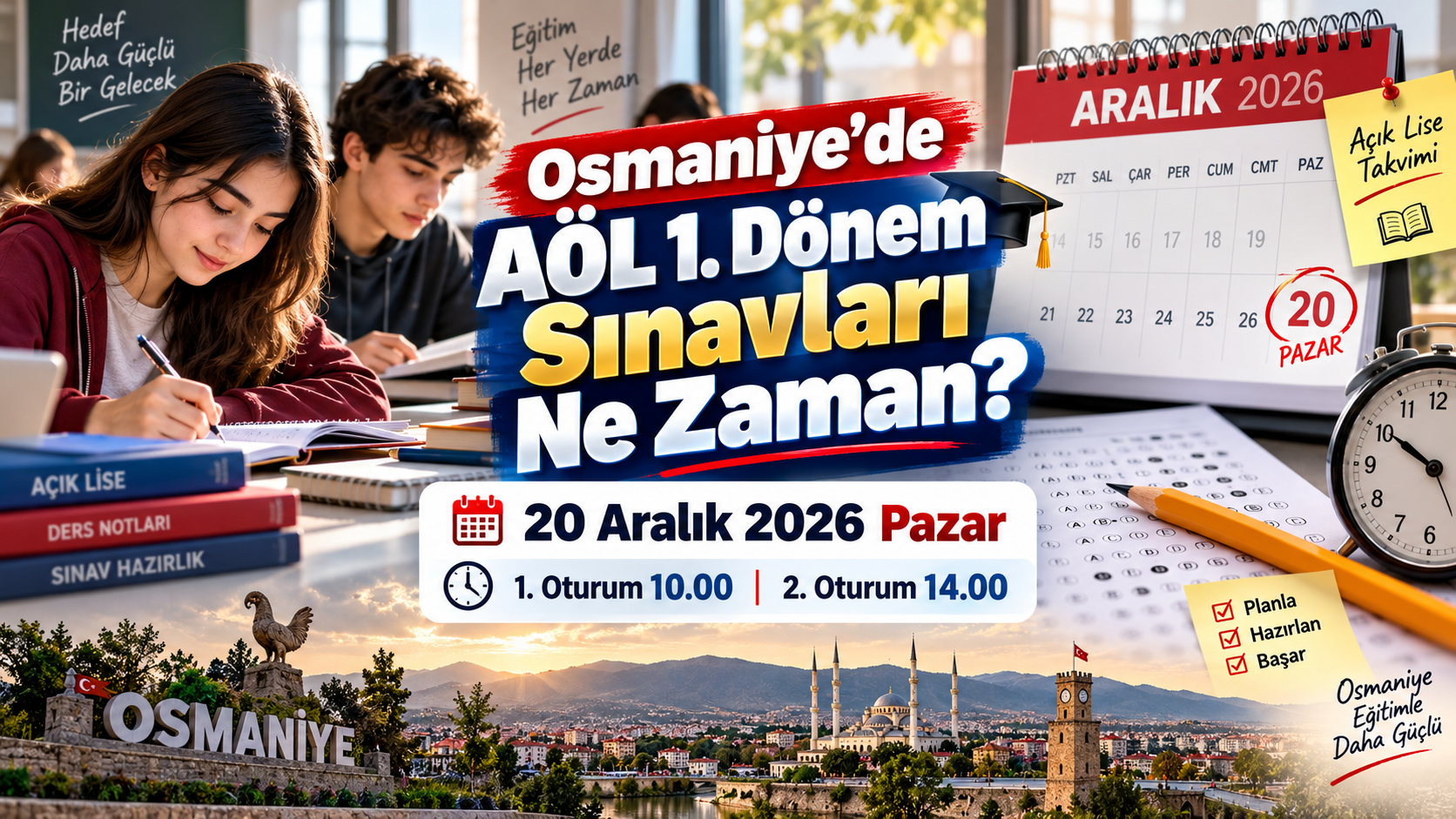 Osmaniye'de AÖL 1. Dönem Sınavları Ne Zaman?