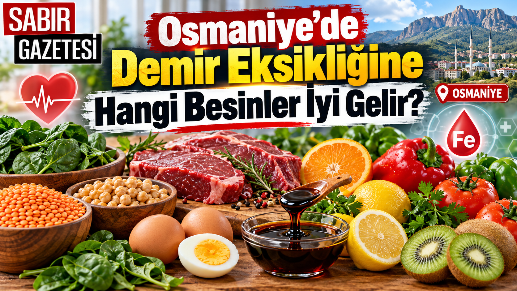 Osmaniye’de Demir Eksikliğine Hangi Besinler İyi Gelir?