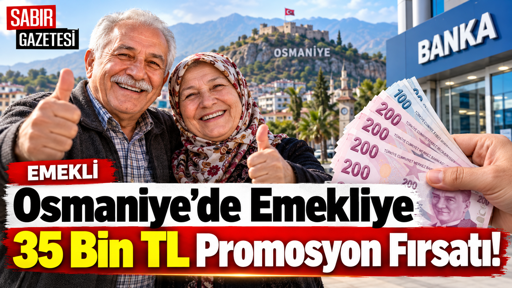 Osmaniye’de Emekliye 35 Bin TL Promosyon Fırsatı!