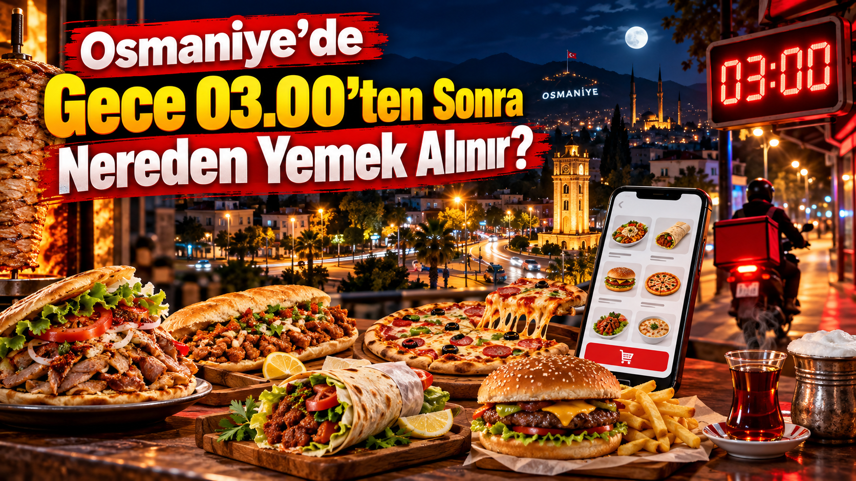 Osmaniye’de Gece 03.00’ten Sonra Nereden Yemek Alınır?