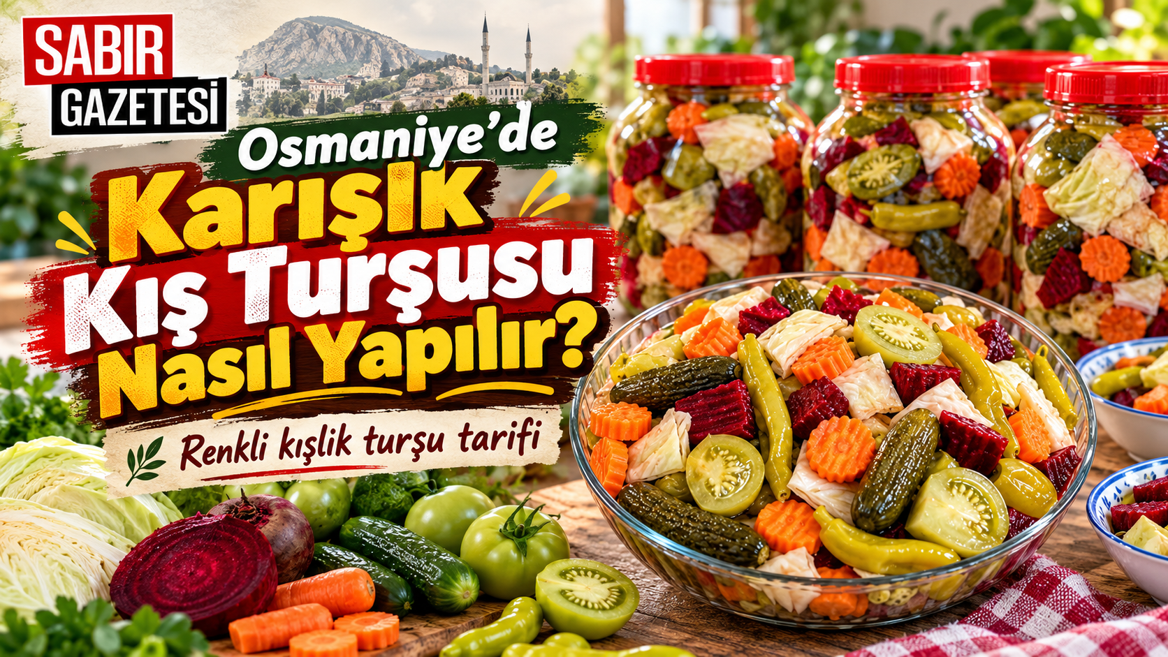 Osmaniye'de Karışık Kış Turşusu Nasıl Yapılır?