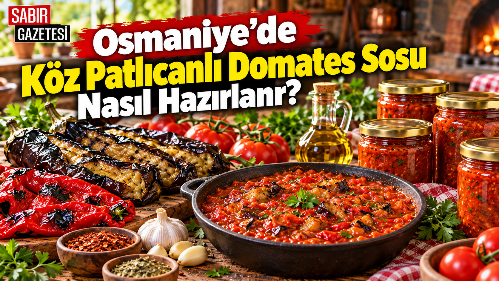 Osmaniye’de Köz Patlıcanlı Domates Sosu Nasıl Hazırlanır?