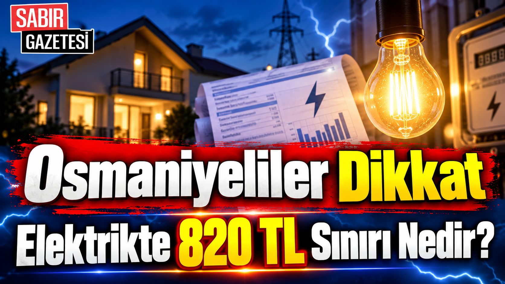 Osmaniyeliler Dikkat Elektrikte 820 TL Sınırı Nedir?