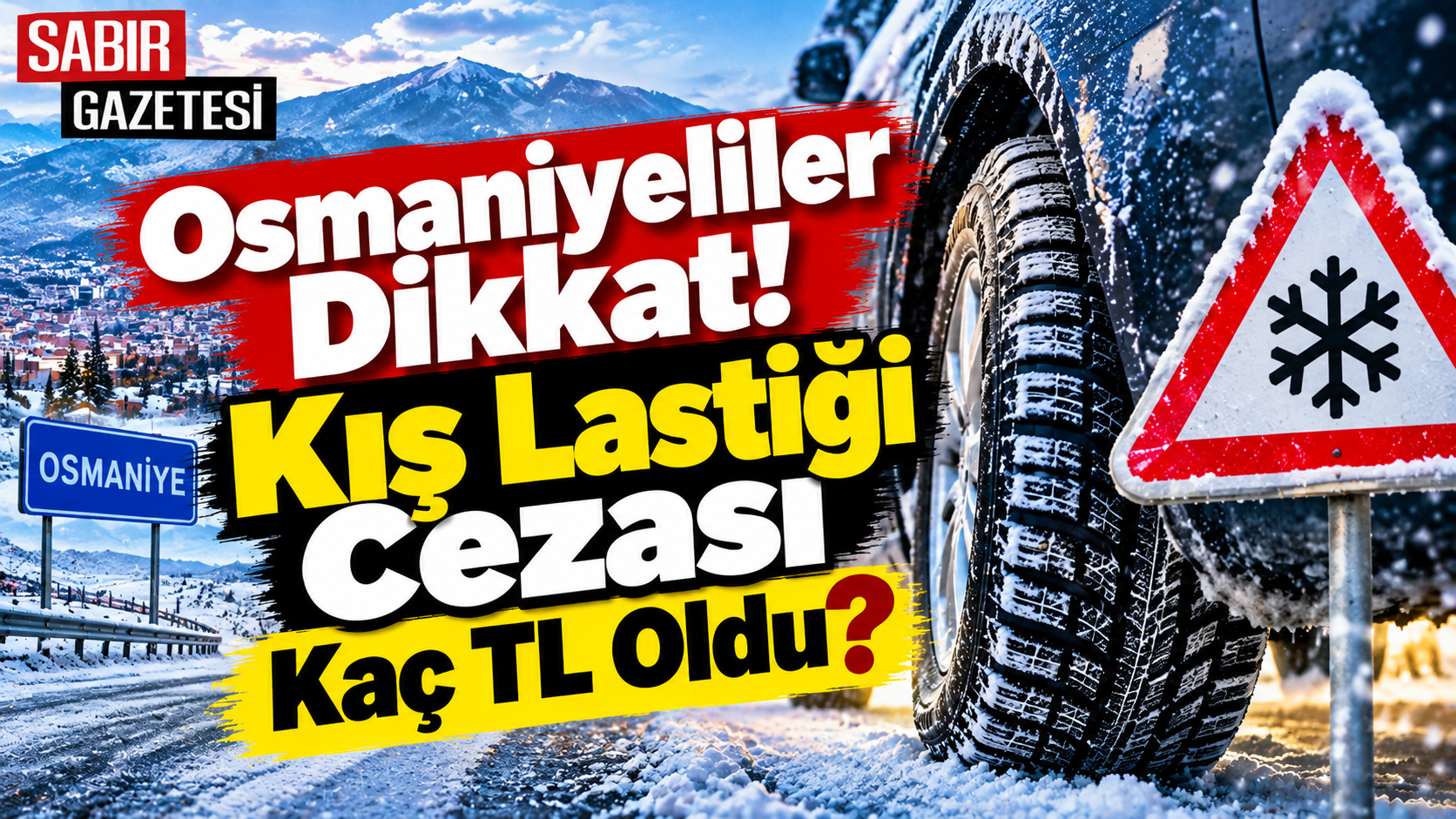 Osmaniyeliler Dikkat Kış Lastiği Cezası Kaç TL Oldu?