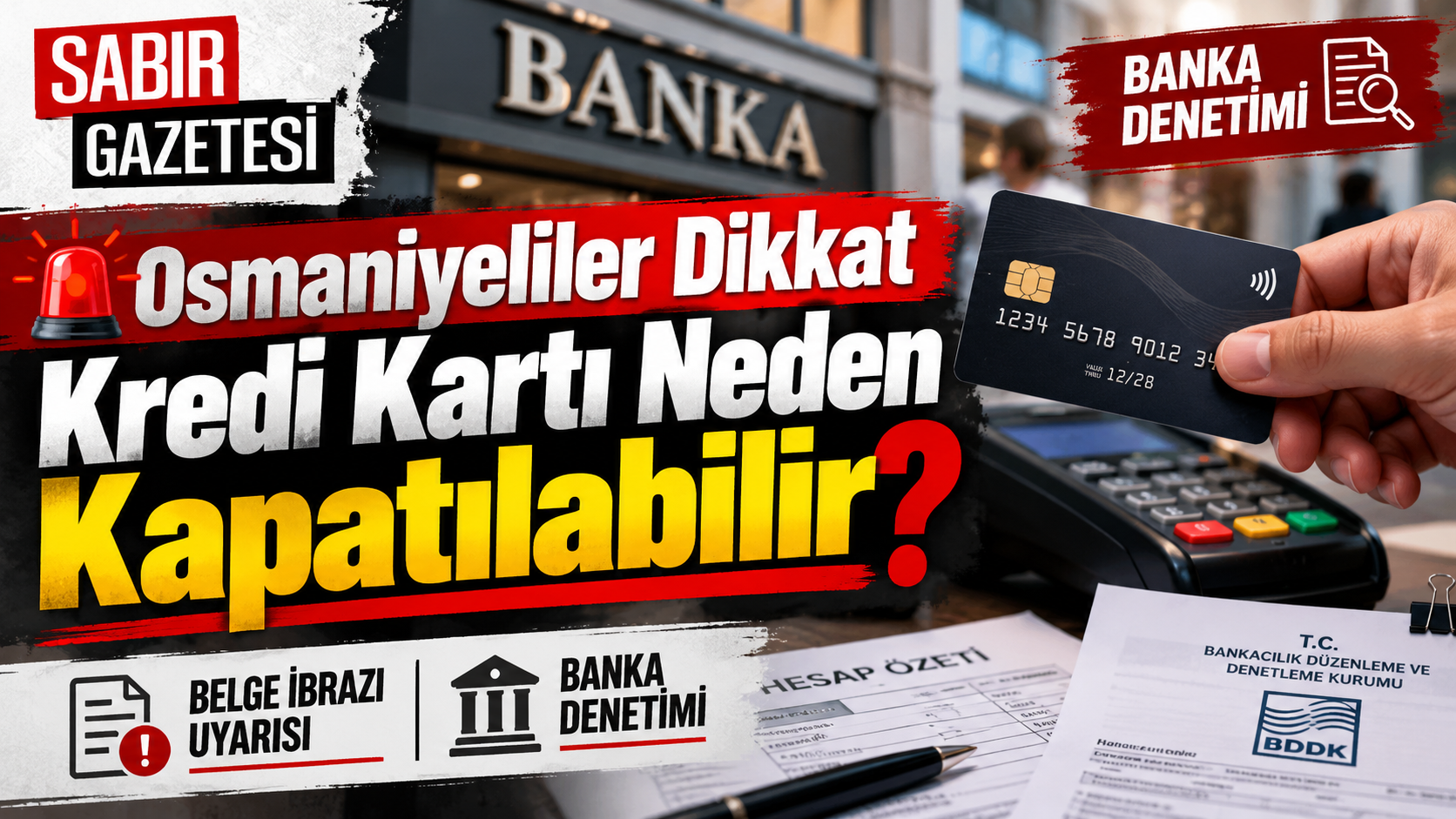Osmaniyeliler Dikkat Kredi Kartı Neden Kapatılabilir?