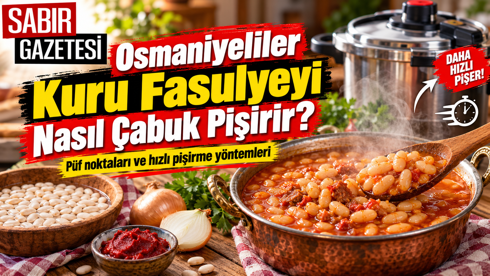 Osmaniyeliler Kuru Fasulyeyi Nasıl Çabuk Pişirir?