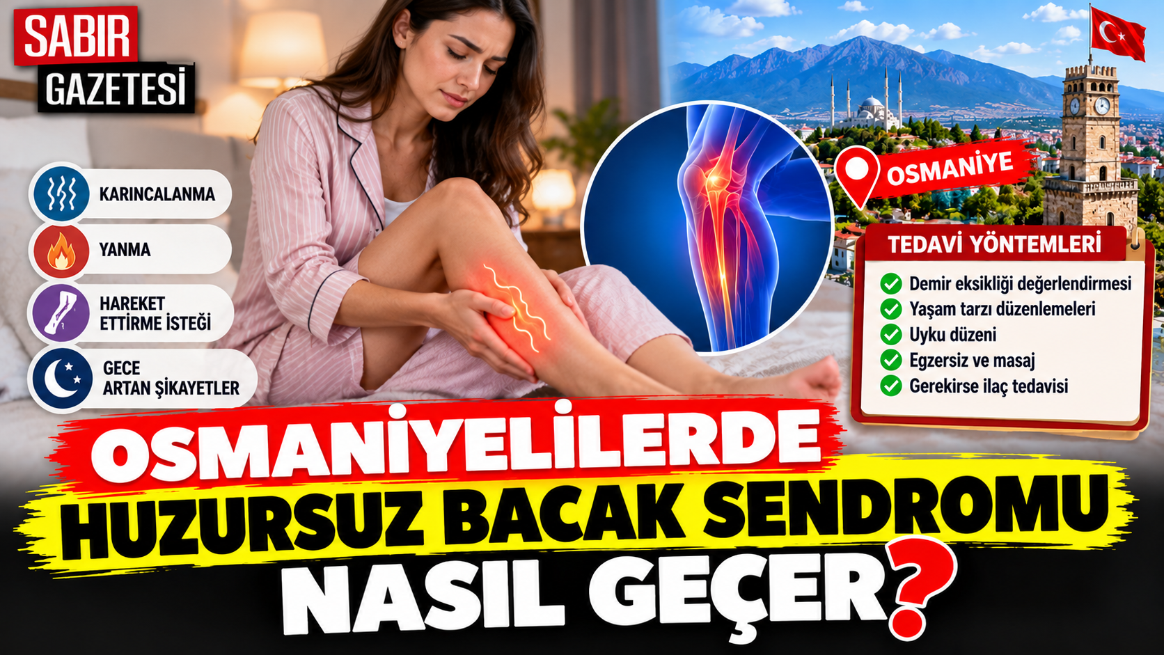 Osmaniyelilerde Huzursuz Bacak Sendromu Nasıl Geçer?